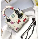 Dior Women CD Micro Lady Dior Bag Latte Multicolor Zodiac Pixel Printed Calfskin - immagine 2