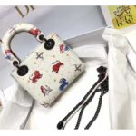 Dior Women CD Micro Lady Dior Bag Latte Multicolor Zodiac Pixel Printed Calfskin - immagine 3