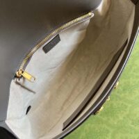 Gucci GG Unisex Horsebit 1955 Shoulder Bag Grey Leather Flap Closure (1)