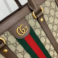 Gucci GG Unisex Ophidia Medium Tote Bag Beige Ebony GG Supreme Canvas (1)