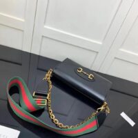 Gucci GG Women Gucci Horsebit 1955 Small Bag Black Leather (13)