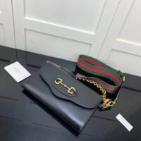 Gucci GG Women Gucci Horsebit 1955 Small Bag Black Leather (13)