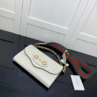 Gucci GG Women Gucci Horsebit 1955 Small Bag White Leather (8)