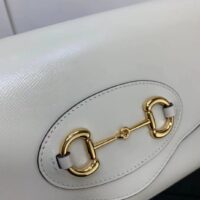 Gucci GG Women Gucci Horsebit 1955 Small Bag White Leather (8)