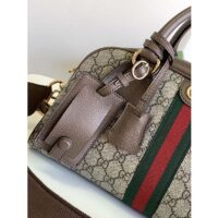 Gucci GG Women Ophidia Medium GG Top Handle Bag Beige Ebony Supreme (1)