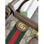 Gucci GG Women Ophidia Medium GG Top Handle Bag Beige Ebony Supreme - Image 7