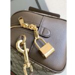 Gucci GG Women Ophidia Medium GG Top Handle Bag Beige Ebony Supreme - Image 9