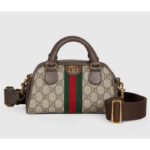 Gucci GG Women Ophidia Mini GG Top Handle Bag Beige Ebony Supreme