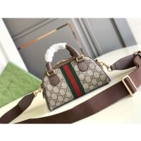 Gucci GG Women Ophidia Mini GG Top Handle Bag Beige Ebony Supreme (1)
