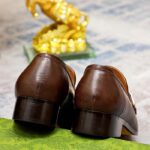 Gucci Men's GG Loafer Mirrored G Brown Leather Fringe Low 3 Cm Heel - immagine 6