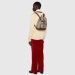 Gucci Unisex Backpack Interlocking G Beige Beige Ebony GG Supreme Canvas - immagine 12