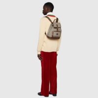 Gucci Unisex Backpack Interlocking G Beige Beige Ebony GG Supreme Canvas (3)