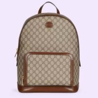 Gucci Unisex Backpack Interlocking G Beige Ebony GG Supreme Canvas (1)