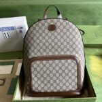 Gucci Unisex Backpack Interlocking G Beige Ebony GG Supreme Canvas – Bild 2