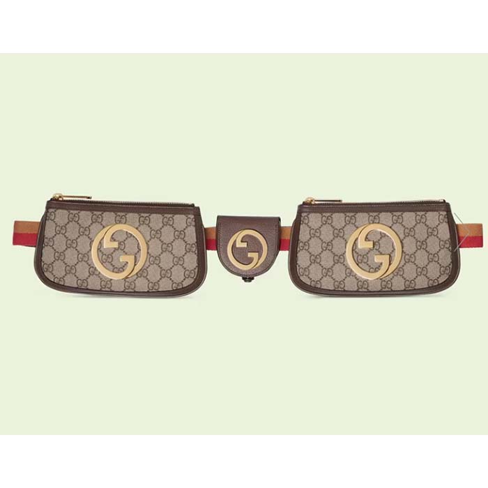 Gucci Unisex Blondie Mini Belt Bag Beige Ebony GG Supreme Canvas