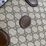 Gucci Unisex Business Case Interlocking G Beige Ebony GG Supreme Canvas - Image 7