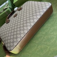 Gucci Unisex Business Case Interlocking G Beige Ebony GG Supreme Canvas (1)