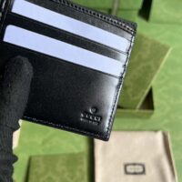 Gucci Unisex GG Embossed Money Clip Embossed Black Leather Viscose Lining (1)