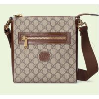 Gucci Unisex GG Supreme Messenger Bag Beige Ebony GG Supreme Canvas (2)