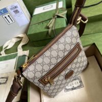 Gucci Unisex GG Supreme Messenger Bag Beige Ebony GG Supreme Canvas (2)