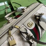 Gucci Unisex Gucci Savoy Duffle Bag Beige White GG Supreme Canvas Double G - Image 8