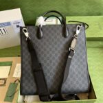 Gucci Unisex Medium Tote Bag Interlocking G Black GG Supreme Canvas - Bild 3