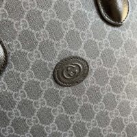 Gucci Unisex Medium Tote Bag Interlocking G Black GG Supreme Canvas (1)