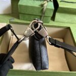 Gucci Unisex Messenger Bag Interlocking G Black GG Supreme Canvas - Image 9