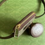 Gucci Unisex Mini Bag Interlocking G Beige Ebony GG Supreme Canvas Brown Leather - Image 5