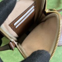 Gucci Unisex Mini Bag Interlocking G Beige Ebony GG Supreme Canvas Brown Leather (2)