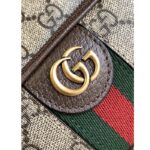 Gucci Unisex Ophidia Mini Bag Beige Ebony GG Supreme Canvas Brown Leather - Bild 8