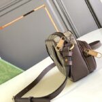 Gucci Unisex Ophidia Mini Bag Beige Ebony GG Supreme Canvas Brown Leather - Bild 5