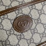Gucci Unisex Mini Bag Interlocking G Beige Ebony GG Supreme Canvas - immagine 9