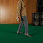 Gucci Unisex Python Trim Shoulder Bag Double G Beige Ebony GG Supreme Canvas - immagine 12