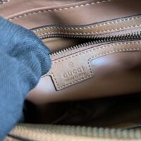 Gucci Unisex Python Trim Shoulder Bag Double G Beige Ebony GG Supreme Canvas (1)
