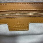 Gucci Women Attache Large Shoulder Bag Dark Orange Leather Green Red Web - Image 9