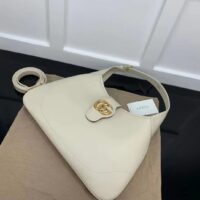 Gucci Women GG Aphrodite Medium Shoulder Bag White Soft Leather Double G (8)