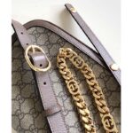 Gucci Women GG Blondie Mini Shoulder Bag Beige Ebony GG Supreme Canvas - Image 9