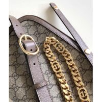 Gucci Women GG Blondie Mini Shoulder Bag Beige Ebony GG Supreme Canvas (1)