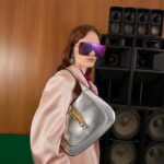 Gucci Women GG Jackie 1961 Small Lamé Shoulder Bag Silver Lamé Leather - Image 11