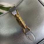 Gucci Women GG Jackie 1961 Small Lamé Shoulder Bag Silver Lamé Leather - Image 8