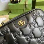 Gucci Women GG Matelassé Leather Small Bag Black Double G Zip Closure - Image 8