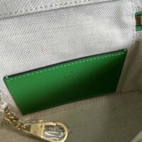 Gucci Women GG Matelassé Top Handle Mini Bag Green Leather Double G (1)