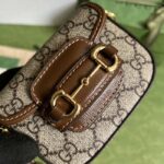 Gucci Women Gucci Horsebit 1955 Strap Wallet Beige Ebony GG Supreme Canvas - Imagen 3