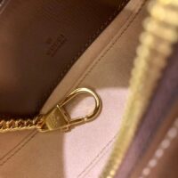Gucci Women Half-Moon-Shaped Mini Bag Interlocking G Beige Ebony GG Supreme Canvas (4)