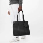 Louis Vuitton LV Unisex Aerogram Takeoff Tote Black Grained Calf Leather – Image 11