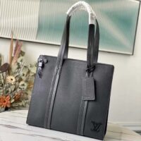 Louis Vuitton LV Unisex Aerogram Takeoff Tote Black Grained Calf Leather (2)