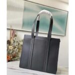Louis Vuitton LV Unisex Aerogram Takeoff Tote Black Grained Calf Leather – Image 3
