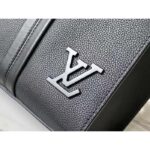 Louis Vuitton LV Unisex Aerogram Takeoff Tote Black Grained Calf Leather – Image 8