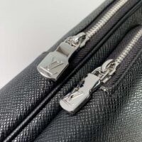 Louis Vuitton LV Unisex Avenue Sling Bag Black Taiga Cowhide Leather (1)